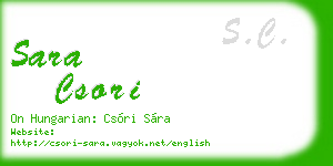 sara csori business card